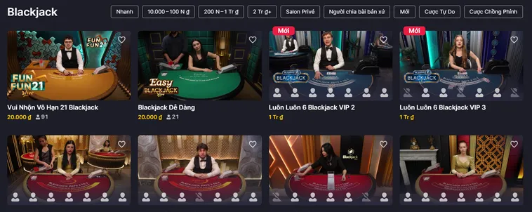Chinh Phục Blackjack Live Tại RikBet Đỉnh Cao Đấu Trí Với Tỷ Lệ Thắng Vượt Trội